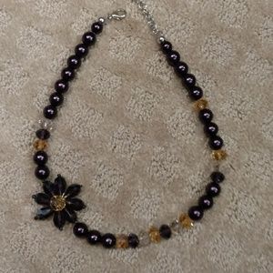 **SOLD** Purple beaded necklace